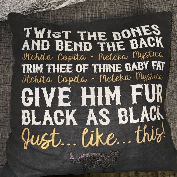 Disney Hocus Pocus Witches Spell Black Cat Sham Pillow Halloween Decor - Picture 4 of 6